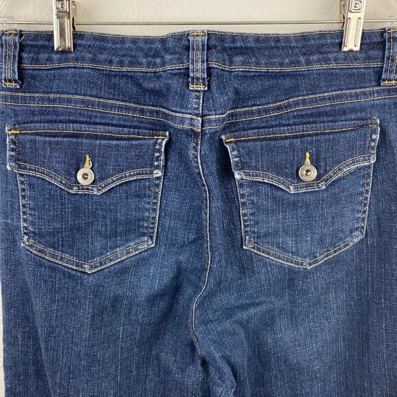 Gloria Vanderbilt Women Capri Jeans Crop Size 10 Perfect Fit Dark Wash High Rise - Picture 4 of 6